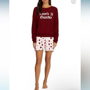 NWT Wildfox Love’s a Gamble Pajama set